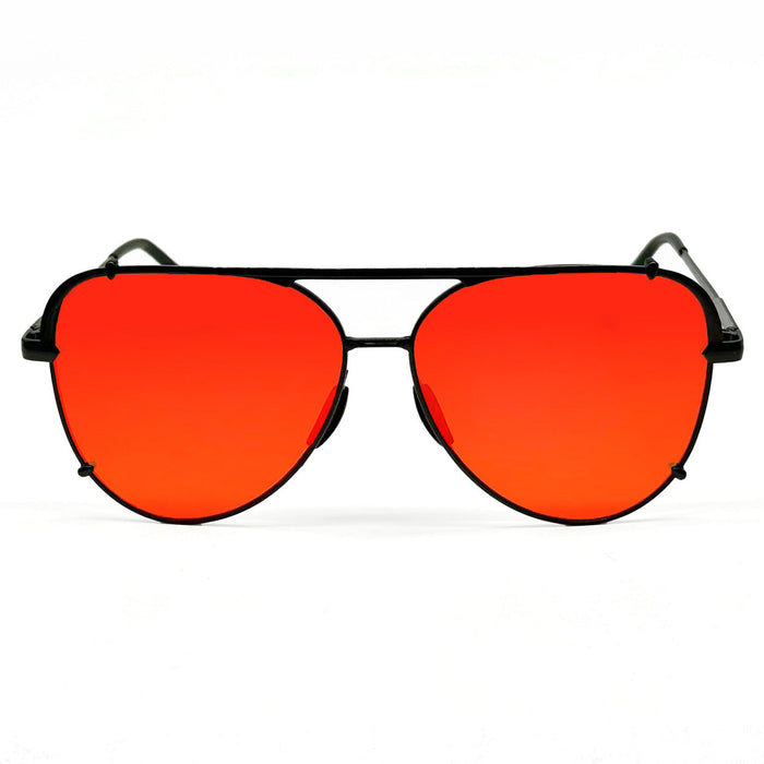 TOPFOXX Sunglasses Cristina - Tangle Free - Mirrored Red Aviator Sunglasses