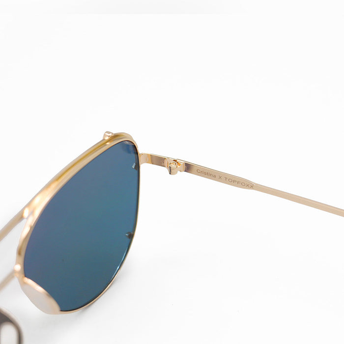 TOPFOXX Sunglasses Cristina - Tangle Free - Mirrored Pink Aviator Sunglasses