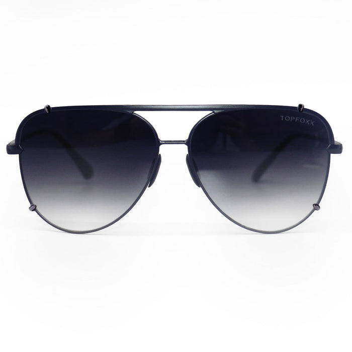 TOPFOXX Sunglasses Cristina - Tangle Free - Faded Black Aviator Sunglasses
