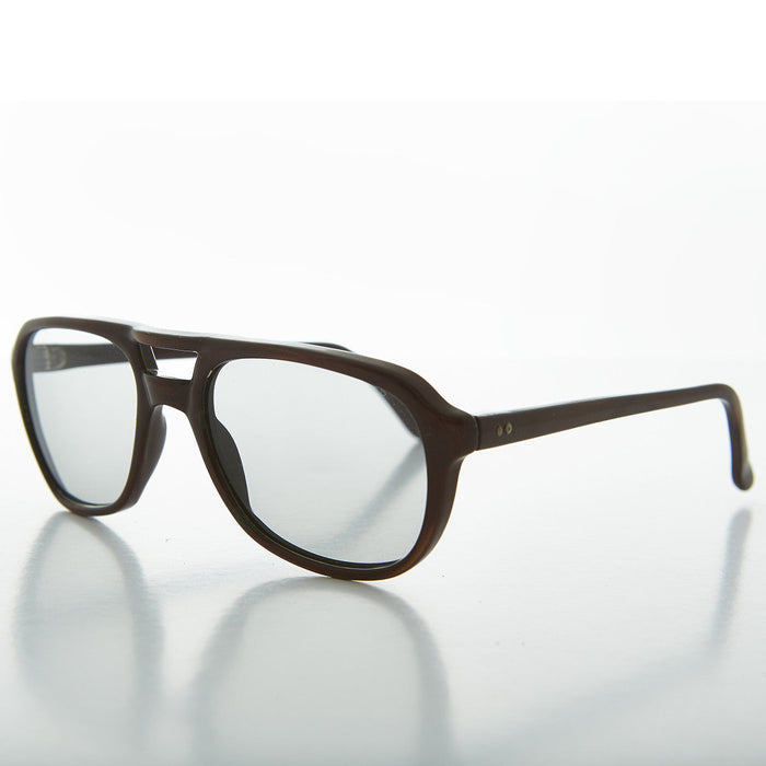 image of sunglasses model SUNGLASS MUSEUM Small Aviator Sunglass with Transition Lenses - Dallas