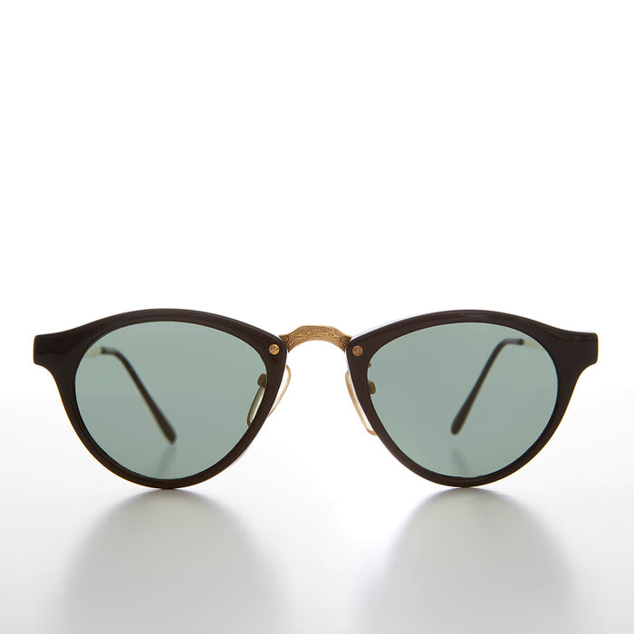 image of sunglasses model SUNGLASS MUSEUM SUNGLASS MUSEUM Round Retro Vintage Sunglass with Metal Details - Dawson