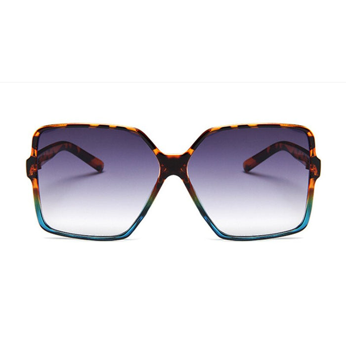 Higody Fashion Women Oversize Sunglasses Gradient Plastic Brand Designer Female Sun Glasses UV400 lentes