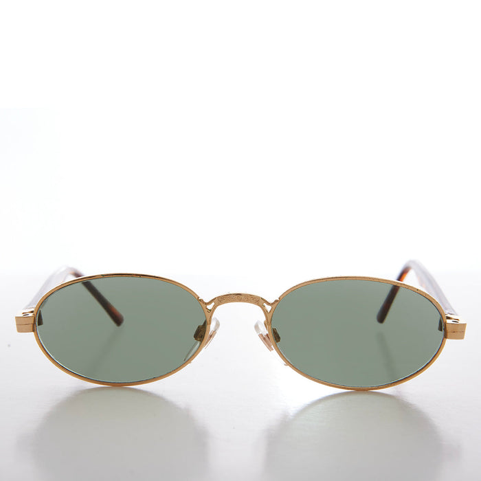 SUNGLASS MUSEUM Perfect Gold Oval Vintage Sunglasses - Deacon