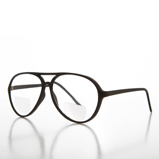 image of sunglasses model SUNGLASS MUSEUM Simple Bifocal Aviator Reading Glasses - Duece