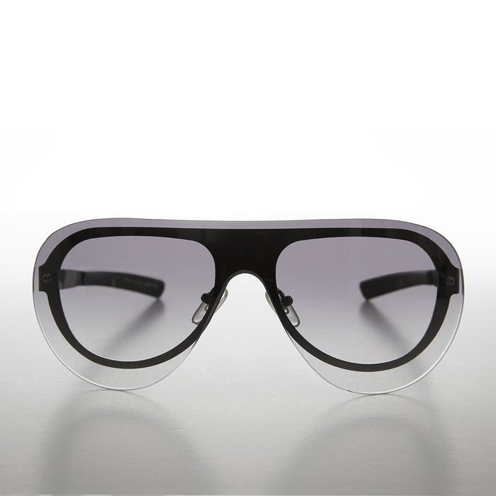 SUNGLASS MUSEUM Rimless Aviator with Color Lenses- Devo
