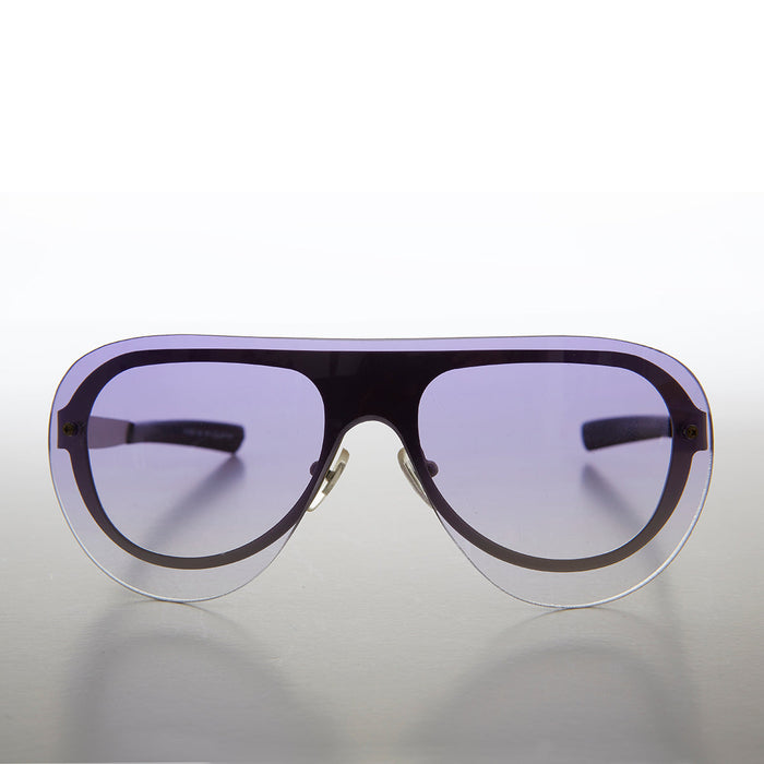 SUNGLASS MUSEUM Rimless Aviator with Color Lenses- Devo