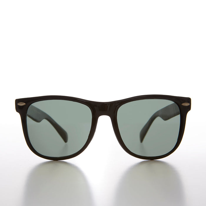 SUNGLASS MUSEUM Classic Square Black Vintage Sunglasses - Draper