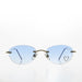 SUNGLASS MUSEUM Heart Rhinestone Rimless Vintage Sunglasses - Dunya - Product image