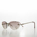 SUNGLASS MUSEUM Heart Rhinestone Rimless Vintage Sunglasses - Dunya - Product image