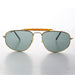 image of sunglasses model SUNGLASS MUSEUM SUNGLASS MUSEUM Square Aviator with Brow Bar and Glass Lens Vintage Sunglass - Dusty