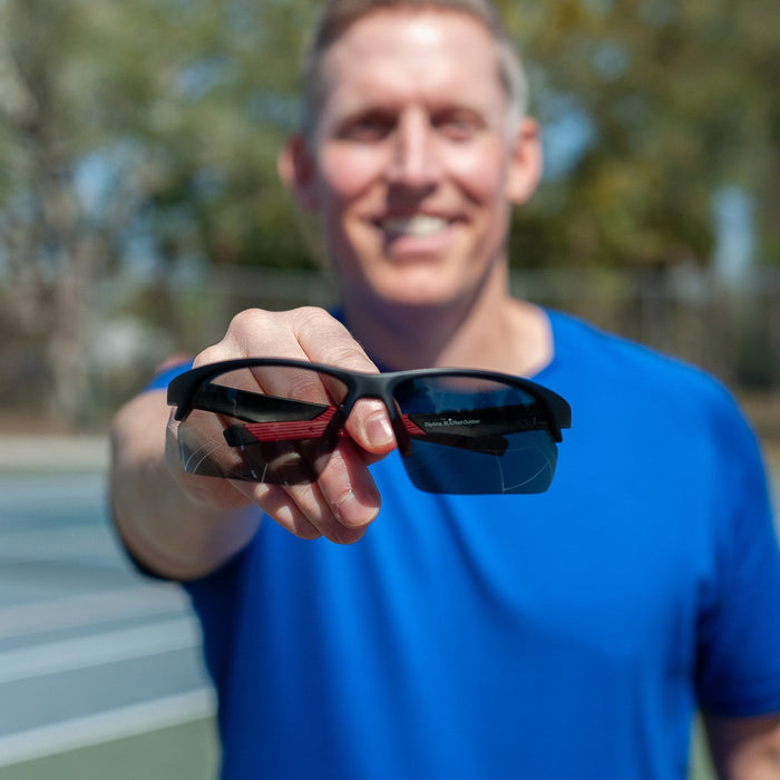 Daytona Pickleball Sunglasses - Black/Red