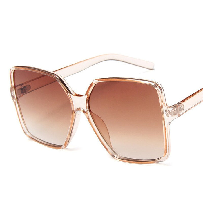 Higody Fashion Women Oversize Sunglasses Gradient Plastic Brand Designer Female Sun Glasses UV400 lentes