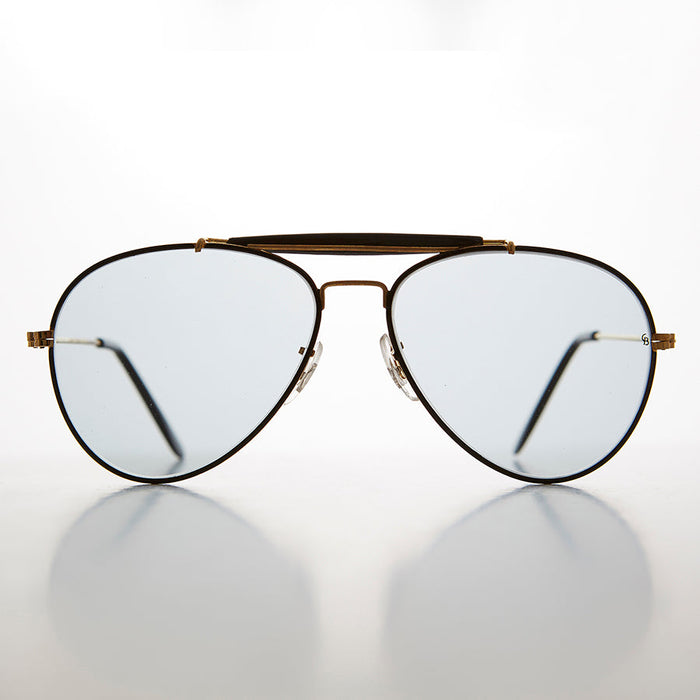 SUNGLASS MUSEUM Brow Bar Aviator Transition Glass Lens - Earhart