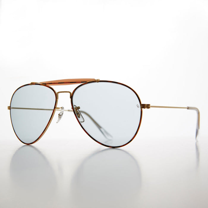 SUNGLASS MUSEUM Brow Bar Aviator Transition Glass Lens - Earhart
