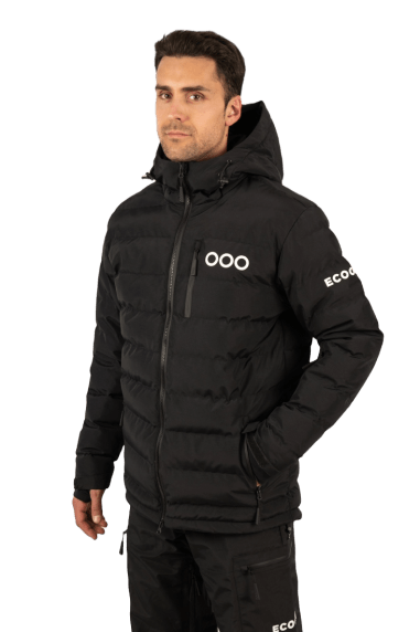 Ecoon Ecothermo Warm Insulated Ski Jacket Men Black ECO180201TS Recycled Recyclable