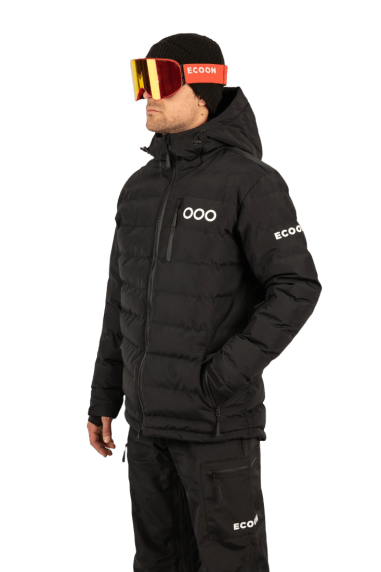 Ecoon Ecothermo Warm Insulated Ski Jacket Men Black ECO180201TS Recycled Recyclable