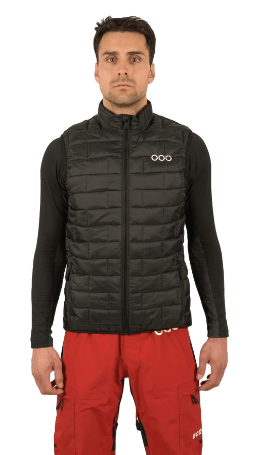 ecoon apparel vest ecoactive insulated men sustainable clothing recyclable premium black KRN glasses ECO180401TS S