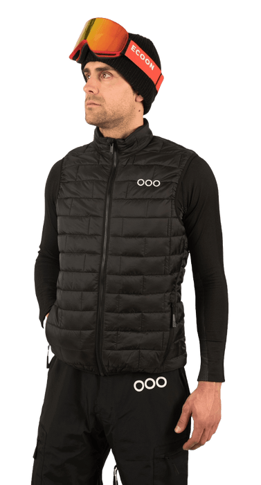 ecoon apparel vest ecoactive insulated men sustainable clothing recyclable premium black KRN glasses ECO180401TL L