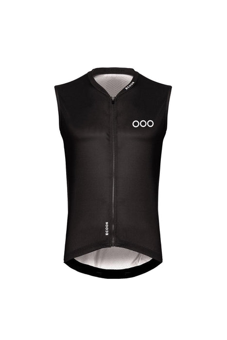 ecoon apparel cycling vest alpe d huez men sustainable clothing recyclable premium black KRN glasses ECO180701TXXL XXL