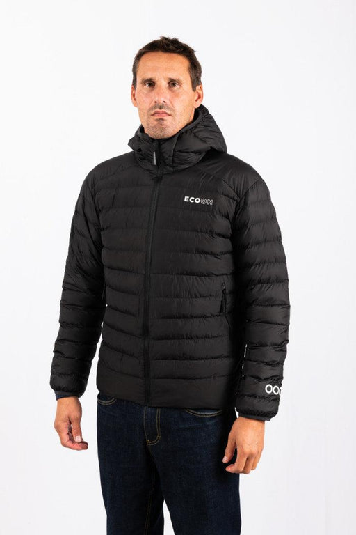 ecoon apparel jacket ecothermo discover men sustainable clothing recyclable premium black eco181801 KRN glasses ECO181801TS S