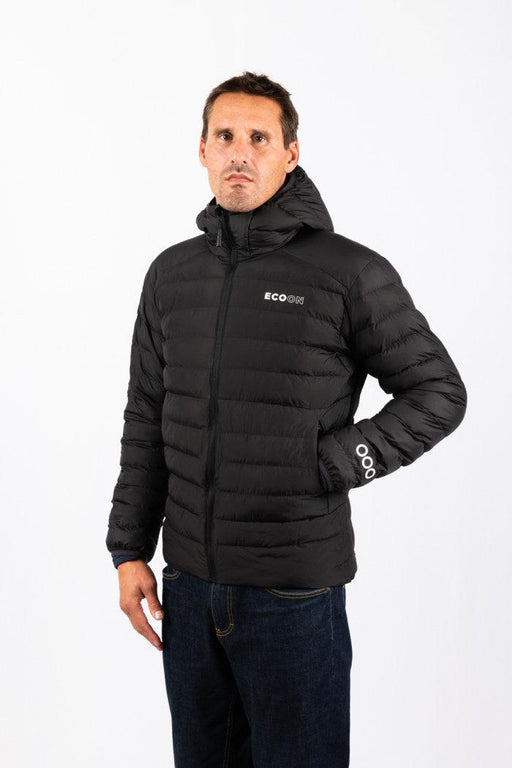 ecoon apparel jacket ecothermo discover men sustainable clothing recyclable premium black eco181801 KRN glasses ECO181801TM M