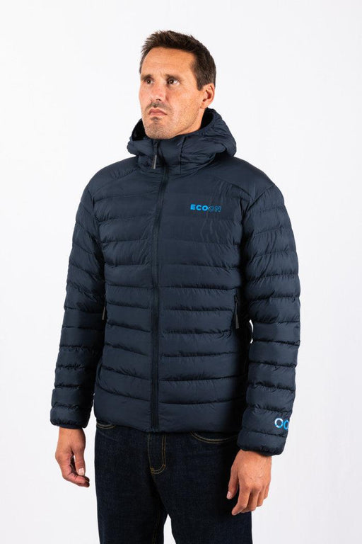 ecoon apparel jacket ecothermo discover men sustainable clothing recyclable premium blue eco181819 KRN glasses ECO181819TS S