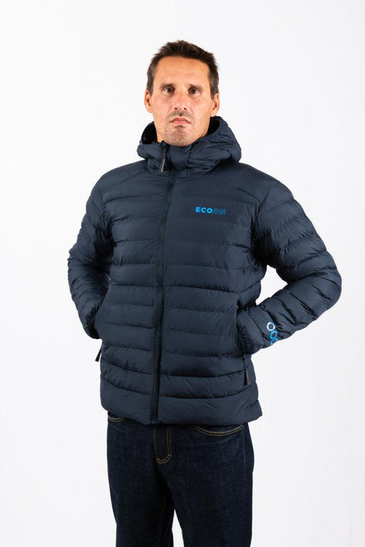 ecoon apparel jacket ecothermo discover men sustainable clothing recyclable premium blue eco181819 KRN glasses ECO181819TM M