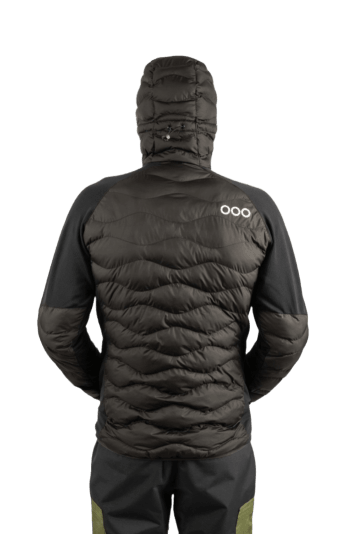 ecoon apparel jacket midlayer ecoactive hybrid insulated with hood men sustainable clothing recyclable premium black eco182001 KRN glasses 