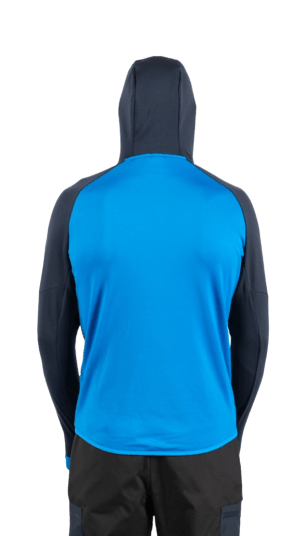 ecoon apparel jacket midlayer ecoactive light insulated with hood men sustainable clothing recyclable premium light blue blue KRN glasses ECO182103TM M