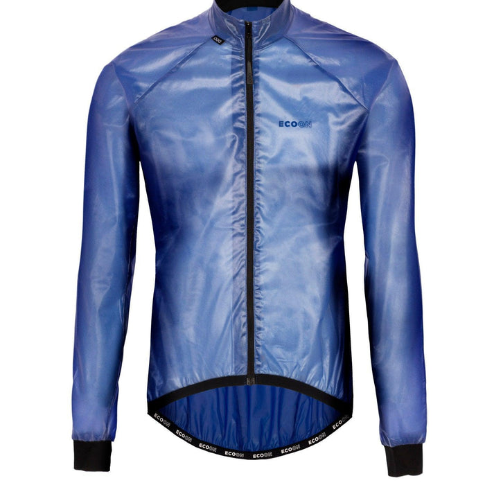 ecoon apparel cycling jacket saint gervais men sustainable clothing recyclable premium blue KRN glasses ECO182403TL L
