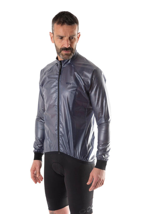 ecoon apparel cycling jacket saint gervais men sustainable clothing recyclable premium blue navy KRN glasses ECO182420TS S