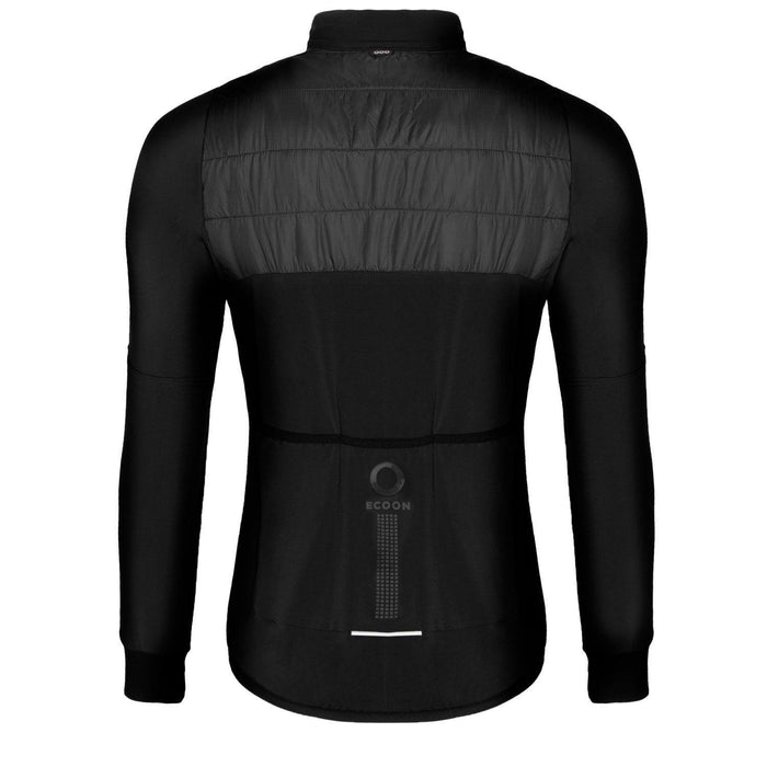 ecoon apparel cycling jacket clermont ferrant men sustainable clothing recyclable premium black KRN glasses ECO182501TL L