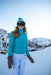 ecoon apparel jacket midlayer ecoactive insulated women sustainable clothing recyclable premium turquoise KRN glasses ECO280325TS S