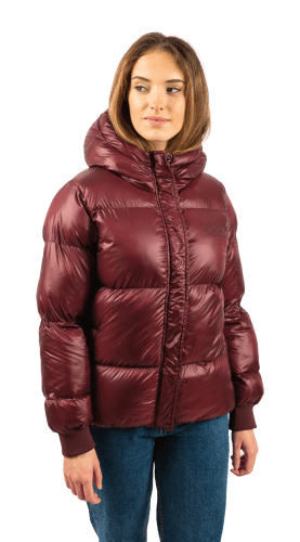 ecoon apparel jacket monaco short women sustainable clothing recyclable premium dark garnet eco281218_a KRN glasses ECO281218TL L