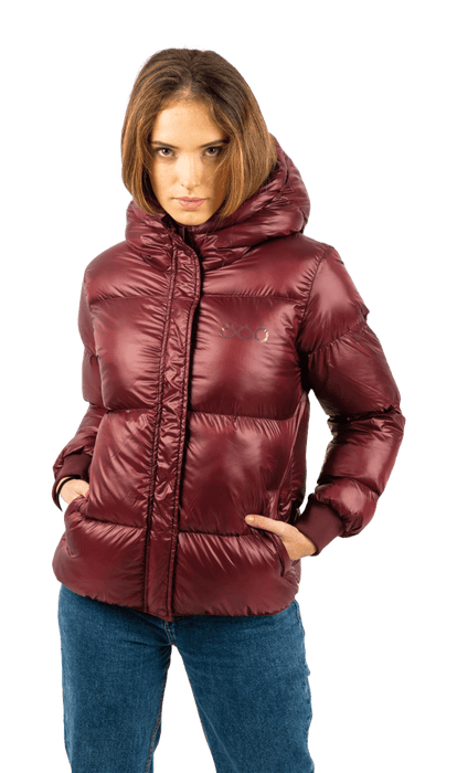 ecoon apparel jacket monaco short women sustainable clothing recyclable premium dark garnet eco281218_a KRN glasses ECO281218TXS XS