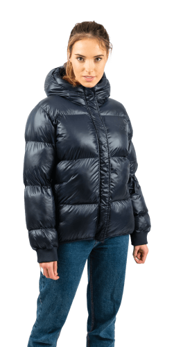 ecoon apparel jacket monaco short women sustainable clothing recyclable premium blue eco281220_a KRN glasses ECO281220TM M