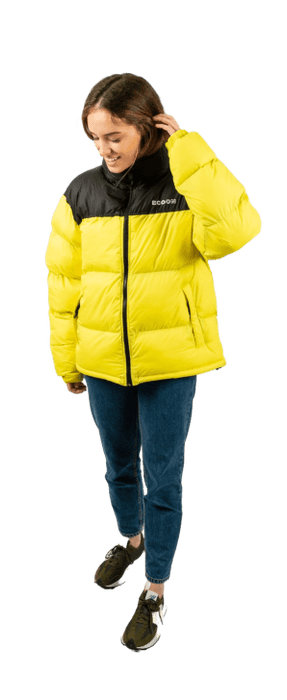 ecoon apparel jacket lisboa short unisex sustainable clothing recyclable premium yellow eco281322_a KRN glasses ECO281322TM M