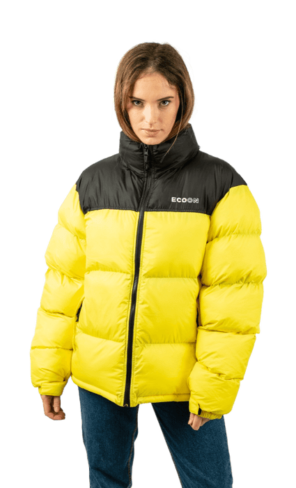 ecoon apparel jacket lisboa short unisex sustainable clothing recyclable premium yellow eco281322_a KRN glasses ECO281322TXS XS
