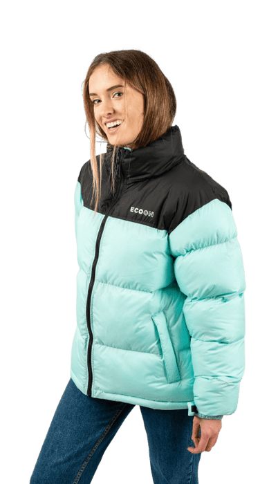 ecoon apparel jacket lisboa short unisex sustainable clothing recyclable premium turquoise eco281325_a KRN glasses ECO281325TM M
