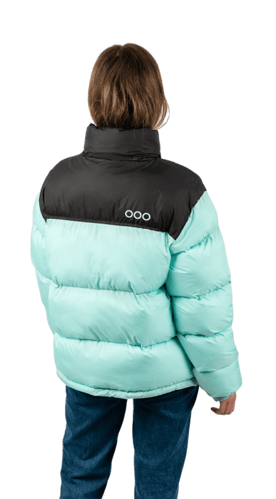 ecoon apparel jacket lisboa short unisex sustainable clothing recyclable premium turquoise eco281325_a KRN glasses 