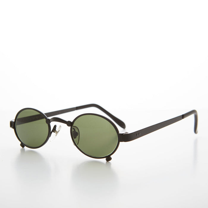 SUNGLASS MUSEUM Small 90s Oval Steampunk Spectacle Vintage Sunglass - Edison