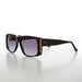 image of sunglasses model SUNGLASS MUSEUM Square Block Sunglass with Gold Rim Accents  - Efren
