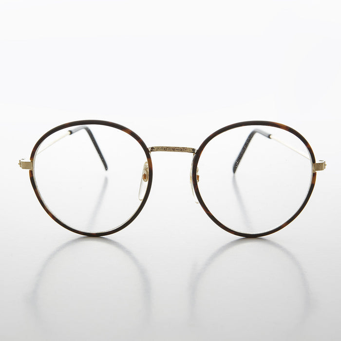 image of sunglasses model SUNGLASS MUSEUM SUNGLASS MUSEUM Round Preppy Polo Style Clear Lens Tortoise Vintage Glasses - Einstein