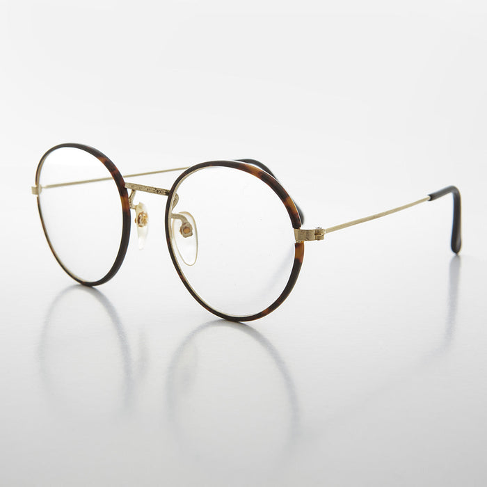 image of sunglasses model SUNGLASS MUSEUM SUNGLASS MUSEUM Round Preppy Polo Style Clear Lens Tortoise Vintage Glasses - Einstein