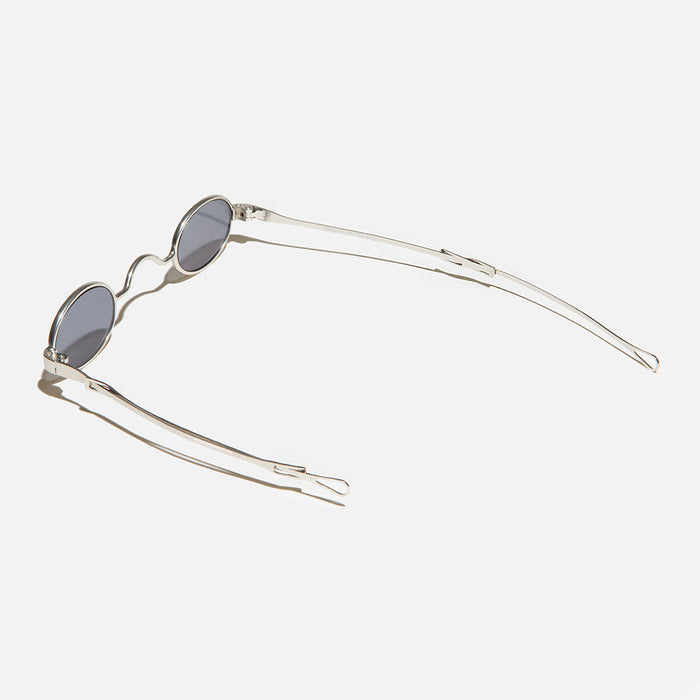 SUNGLASS MUSEUM Tiny Oval Spectacle Sunglass with Sliding Temples - Eli