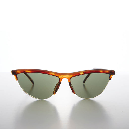 image of sunglasses model SUNGLASS MUSEUM Semi Rimless Edgy Rare 90s Cat Eye Sunglass - Ellen