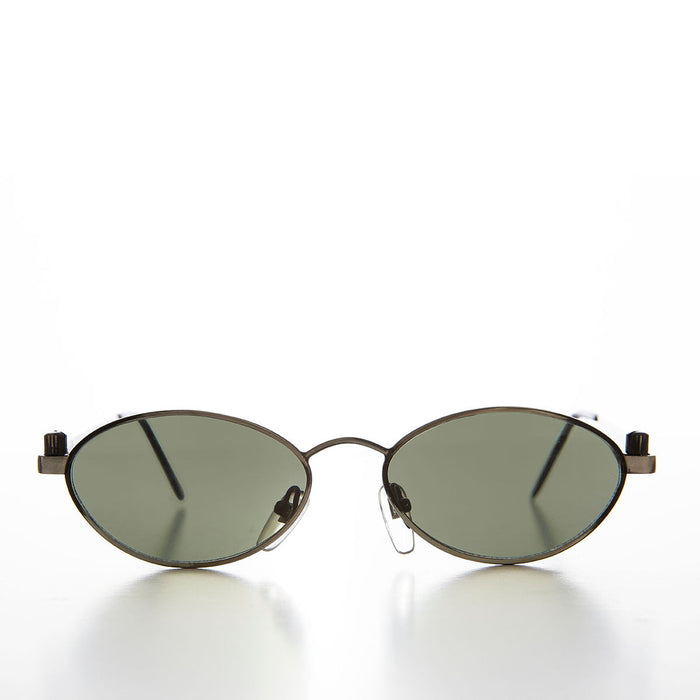 SUNGLASS MUSEUM Industrial Metal Frame Oval 90s Steampunk Sunglass - Erin 2