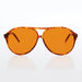image of sunglasses model SUNGLASS MUSEUM Simple Aviator Sunglass with Amber Lens - Exec