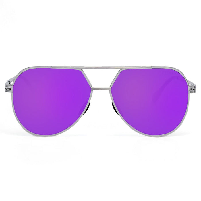 TOPFOXX Sunglasses Untangled x Emily- Tangle Free - Mirrored Purple Aviator Sunglasses