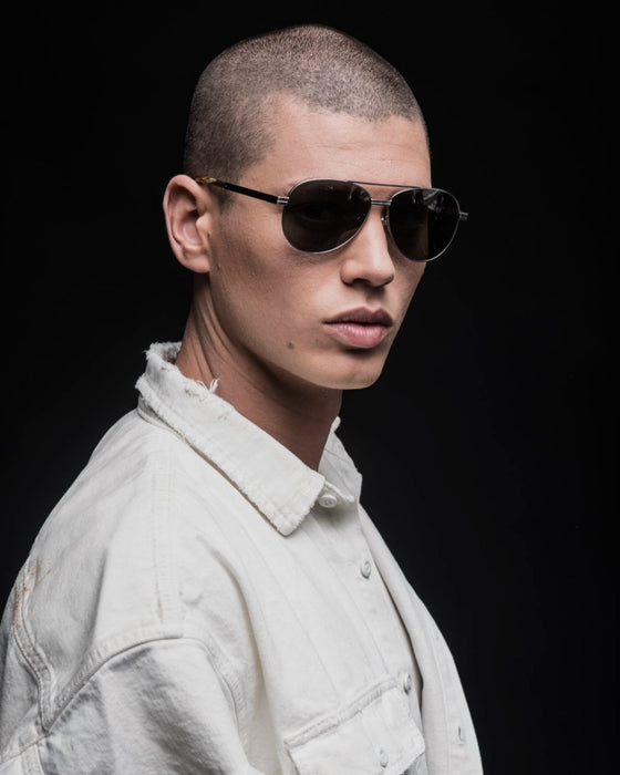 image of sunglasses model SAINT OWEN SAINT OWEN Sunglasses GONZO silver | olive